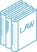 Subscription legal plans, illustration of books.